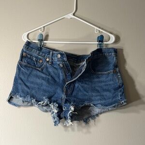 Lucky Brand Blue Distressed Jean Shorts